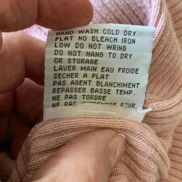 Melrose  petites dusty rose, acrylic/cotton turtleneck - Picture 6 of 6